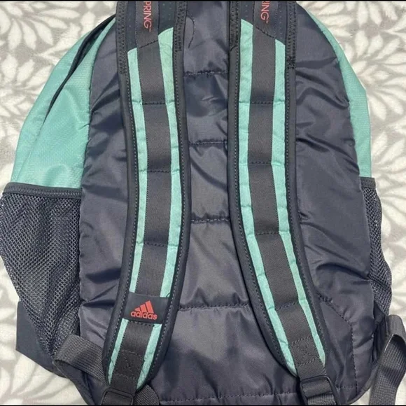 Adidas Mint Green & Gray Backpack Excel III Backpack Laptop Energy Aqua New - Picture 5 of 11